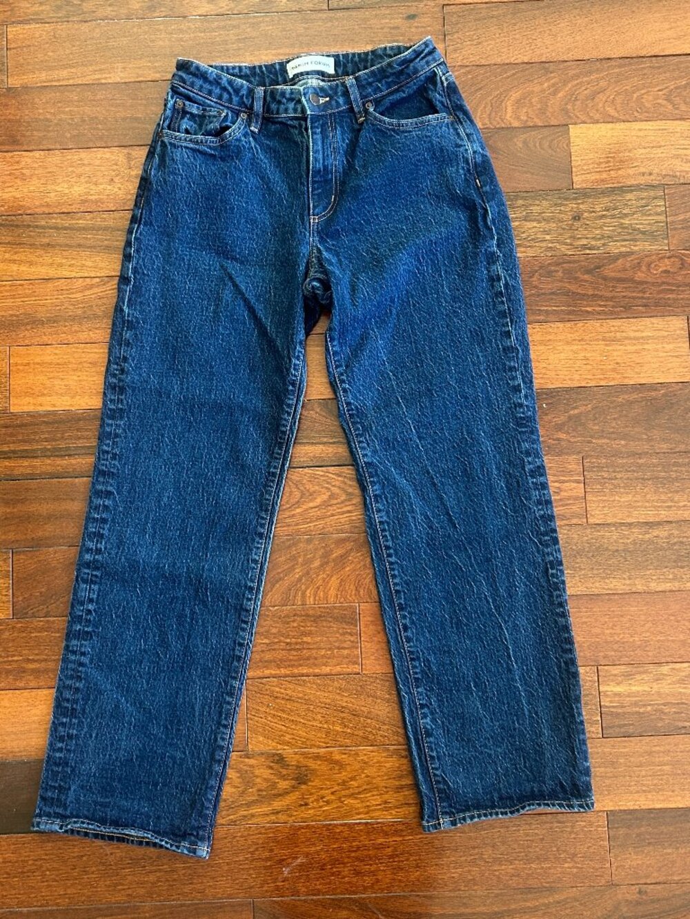 Denim Forum Womens Jeans Size 27 Dark Wash High Rise Straight Leg Aritzia